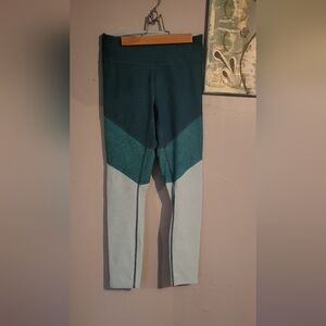 Outdoor Voices Kids Colorblock Leggings - Teal and Gray